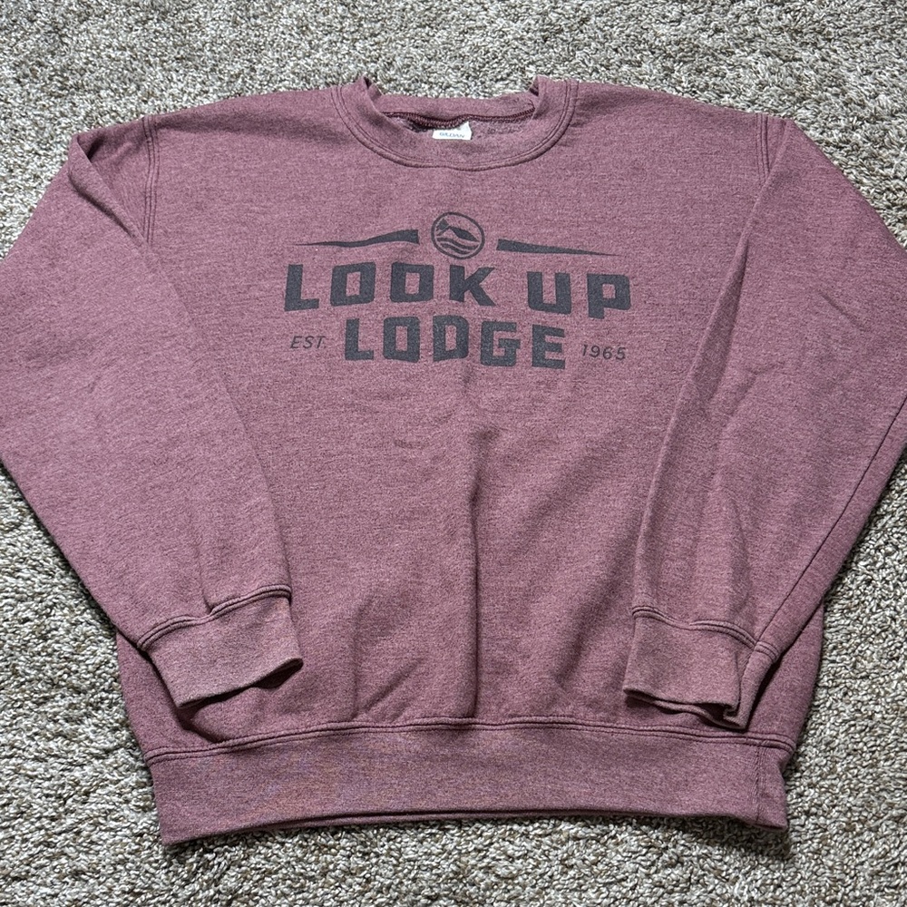 Gildan Women's Maroon Crew Neck Sweater
